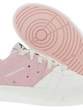 Jordan Women's Low-Top Sneakers in Pink and White, Size 10
